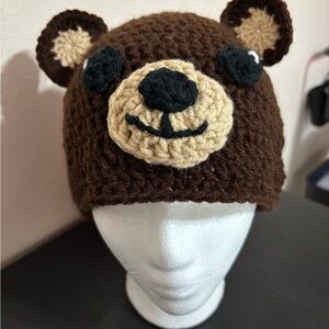 Brown Bear Crochet Beanie
